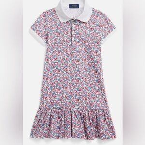 Ralph Lauren Floral Stretch Mesh Polo Dress Toddler Dress